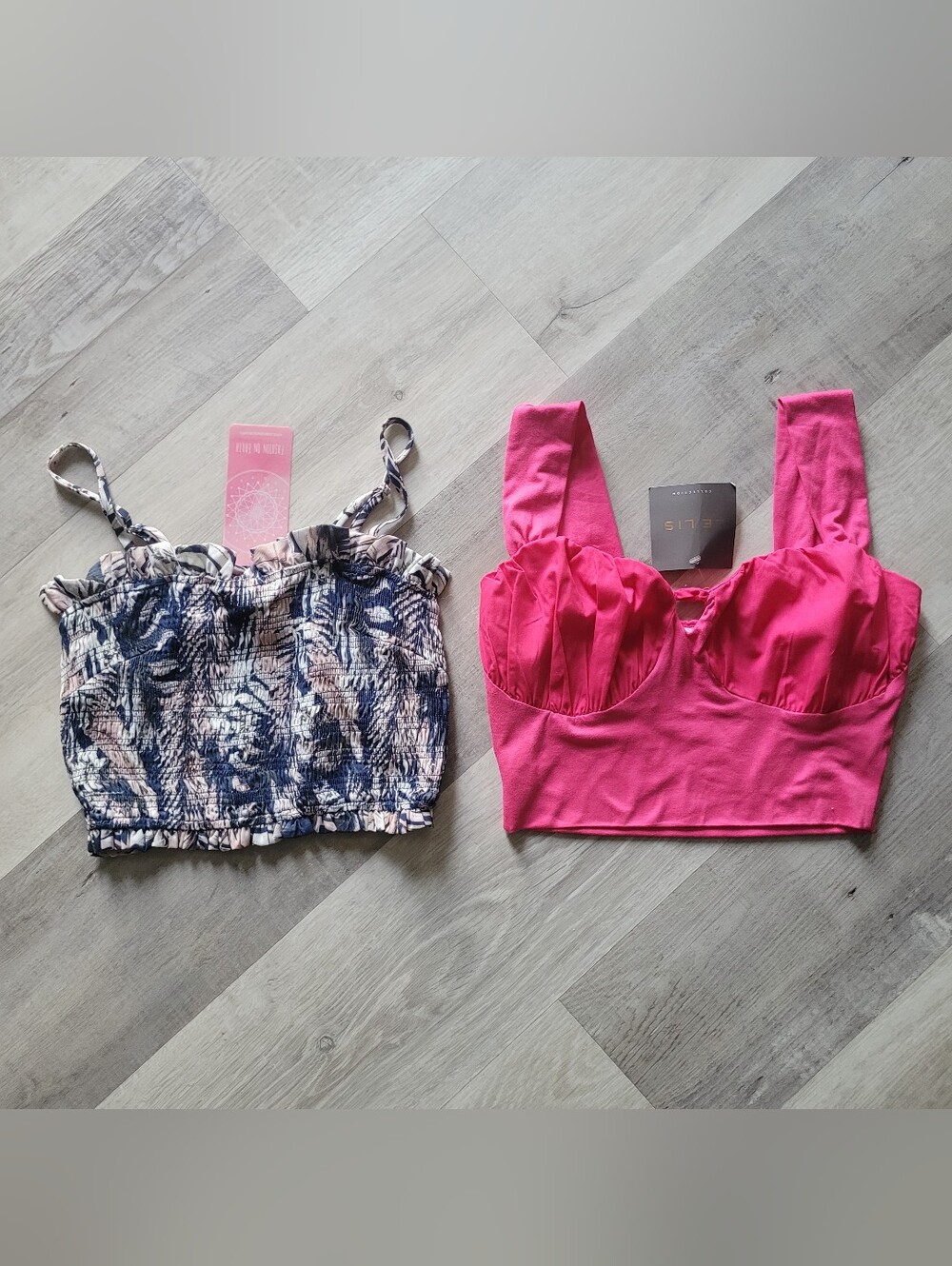 Set Of 2 Cute Crop Tank Tops Womens Small
